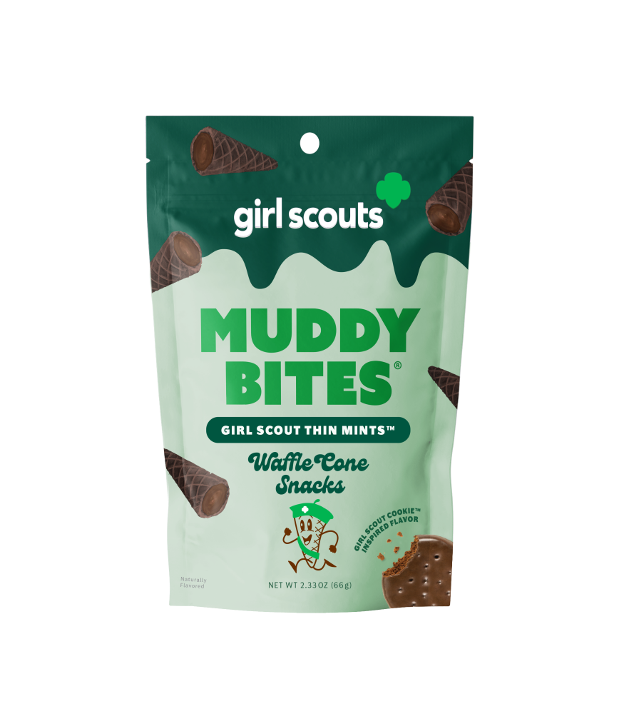 slide 2 of 4, Muddy Bites Girl Scout Thin Mints Waffle Cone Snacks 2.33 oz, 2.33 oz