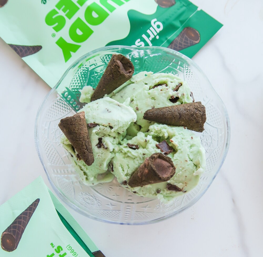 slide 3 of 4, Muddy Bites Girl Scout Thin Mints Waffle Cone Snacks 2.33 oz, 2.33 oz