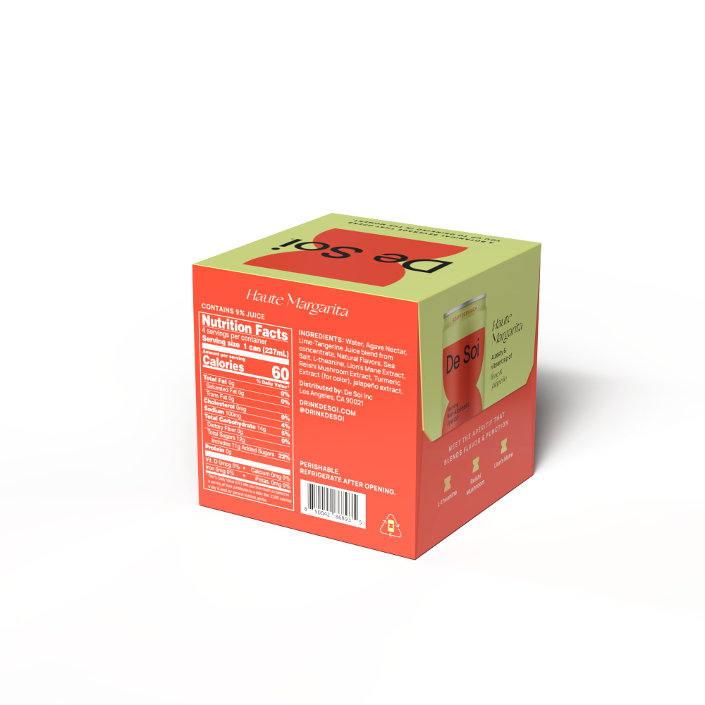 slide 5 of 5, De Soi Sparkling Non-Alcoholic Haute Margarita Aperitif 4 - 8 fl oz Cans, 4 ct