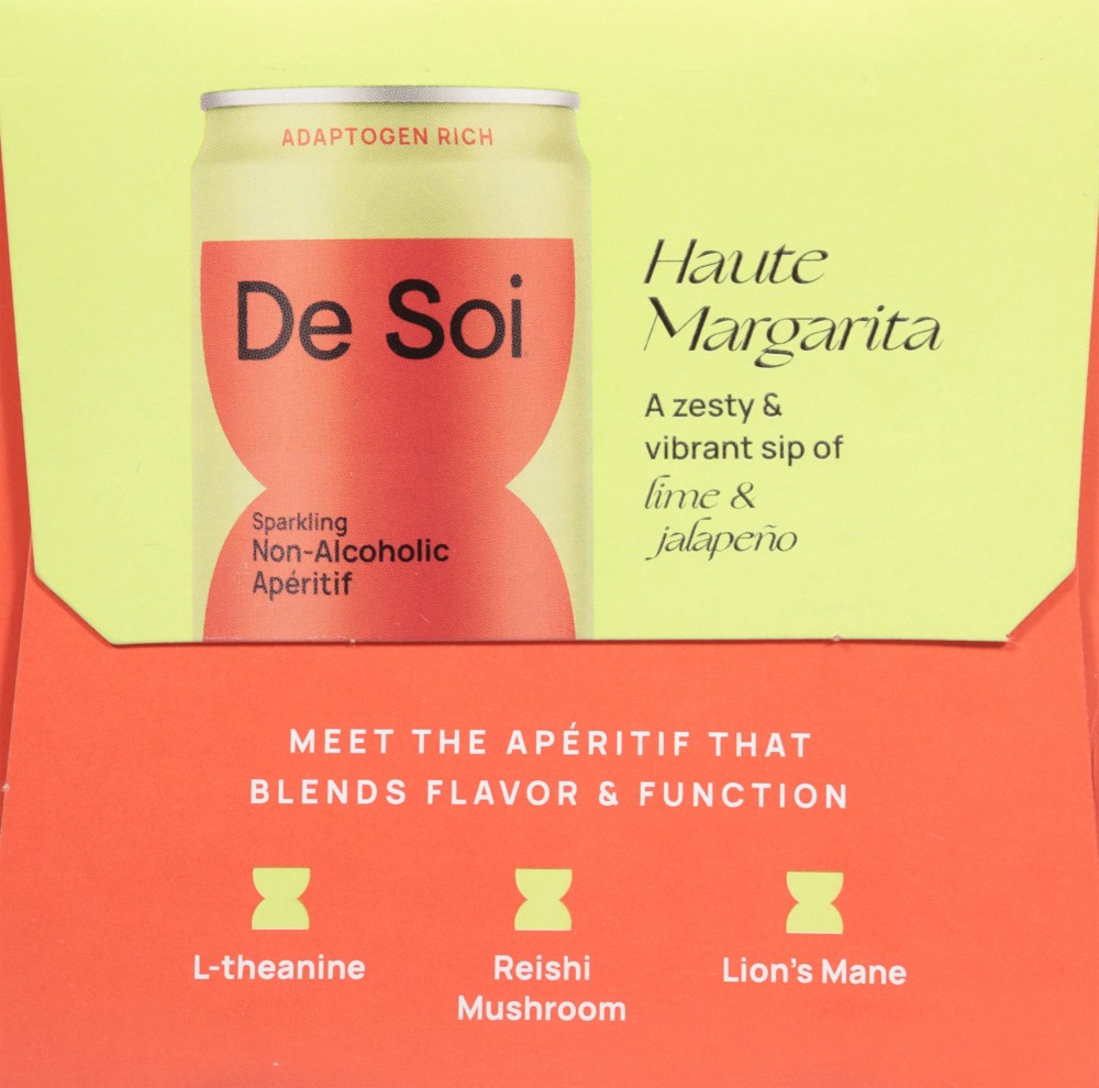 slide 2 of 5, De Soi Sparkling Non-Alcoholic Haute Margarita Aperitif 4 - 8 fl oz Cans, 4 ct