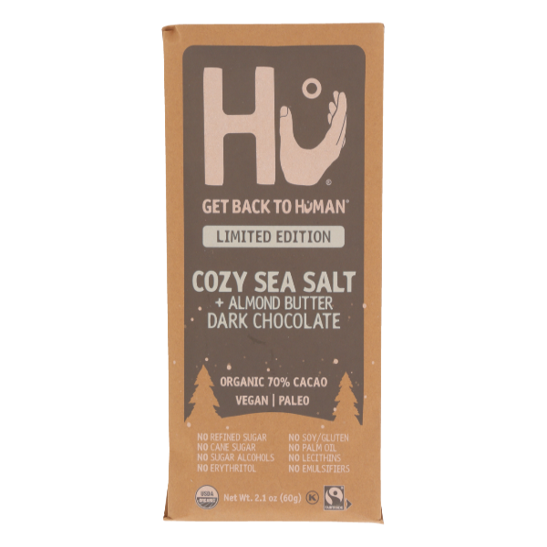 slide 1 of 1, Hu Almond Butter Cozy Sea Salt Bar, 2.1 oz