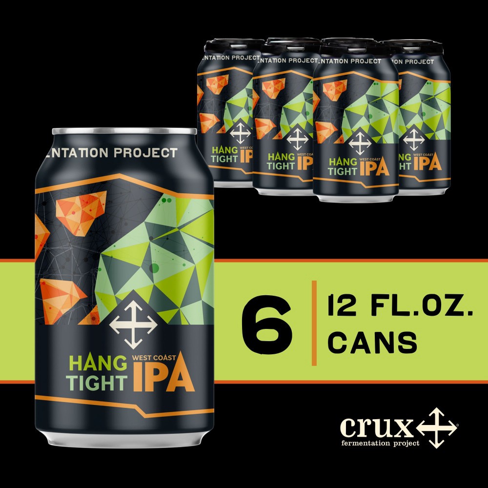 slide 1 of 4, Crux Fermentation Project Hang Tight West Coast Ipa Craft Beer, 6 ct; 12 fl oz