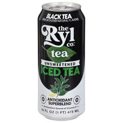 The Ryl Co. Unsweetened Black Tea Iced Tea 16 fl oz