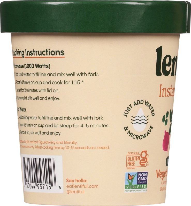 slide 3 of 5, Lentiful Low Sodium Vegetable Harvest Instant Lentils 2.01 oz, 2.01 oz