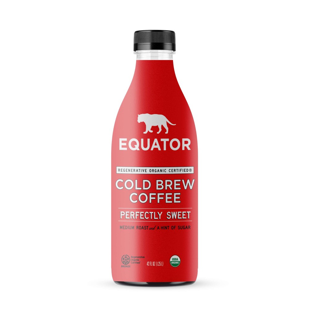 slide 2 of 3, Equator Perfectly Sweet Multi Serve Regenerative Organic Certified® Cold Brew Coffee, 42 fl oz