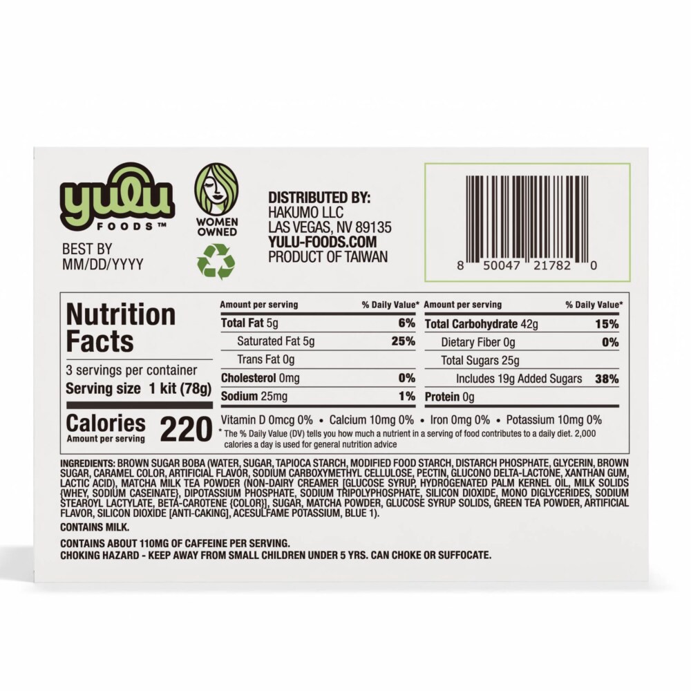 slide 3 of 4, Yulu Foods™ Matcha Milk Tea Boba Kit, 8.25 oz