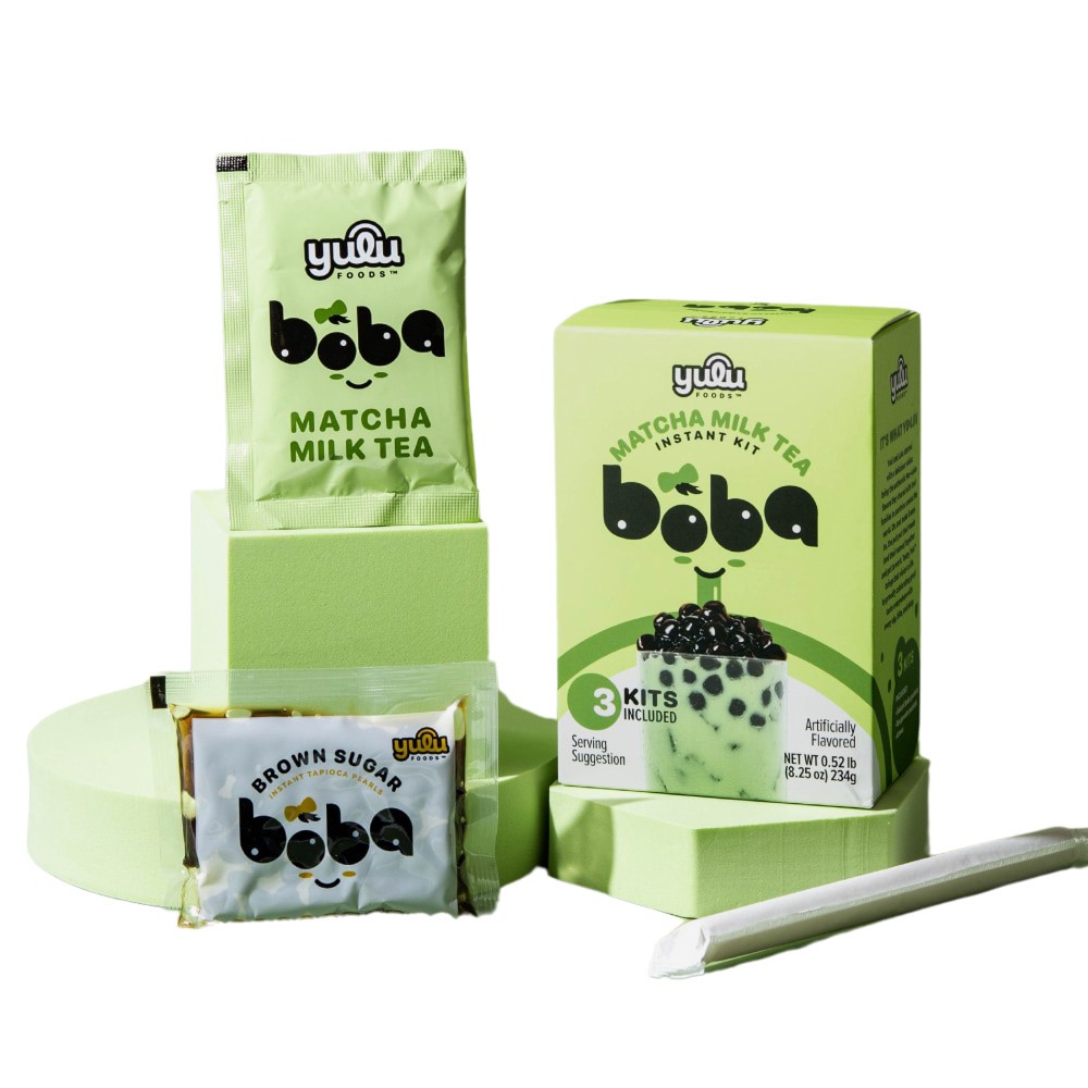 slide 4 of 4, Yulu Foods™ Matcha Milk Tea Boba Kit, 8.25 oz