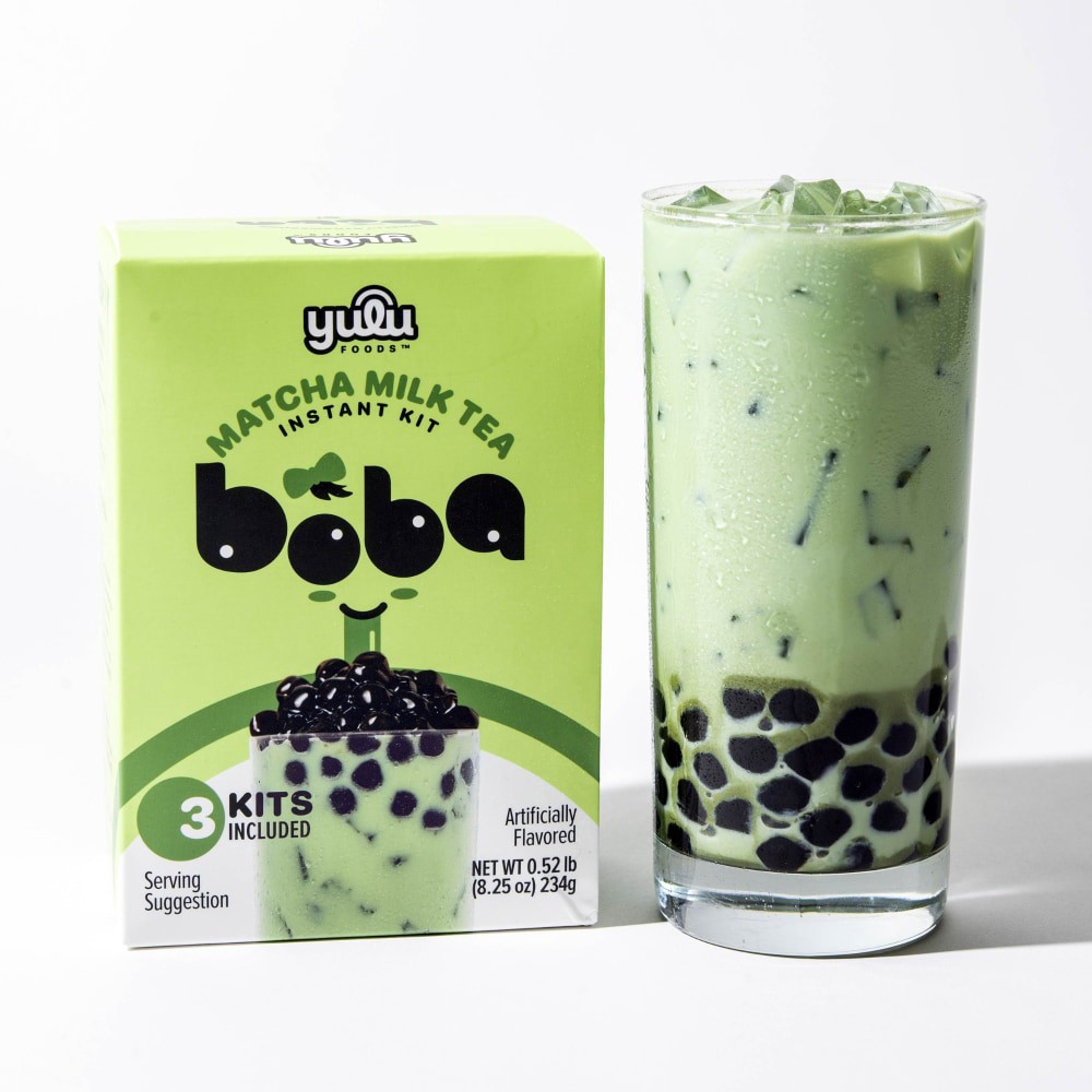 slide 2 of 4, Yulu Foods™ Matcha Milk Tea Boba Kit, 8.25 oz