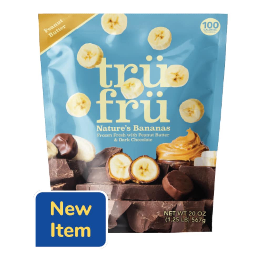 slide 3 of 5, Tru Fru Nature's Bananas Hyper-Chilled in Peanut Butter & Dark Chocolate, 20oz, 20 oz