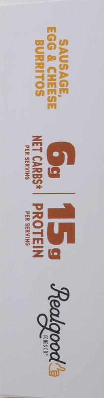 slide 5 of 5, Realgood Sausage Egg & Cheese Breaskfast Burritos 3 ea, 3 ct