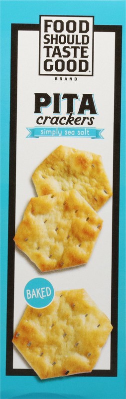 slide 3 of 5, Food Should Taste Good Sea Salt Pita Cracker, 5 oz