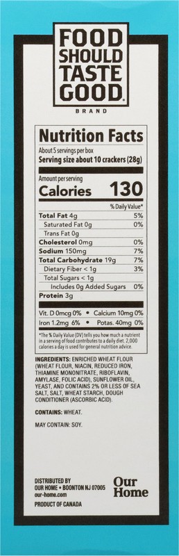 slide 5 of 5, Food Should Taste Good Sea Salt Pita Cracker, 5 oz