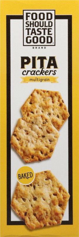 slide 4 of 5, Food Should Taste Good Crackers, Pita, Multigrain, Baked - 5 oz, 5 oz