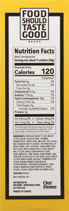 slide 2 of 5, Food Should Taste Good Crackers, Pita, Multigrain, Baked - 5 oz, 5 oz