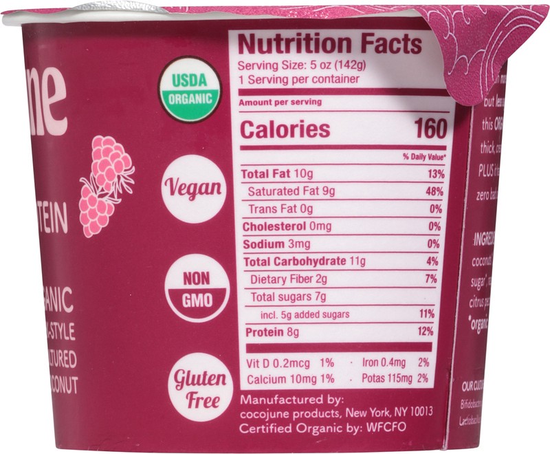 slide 5 of 5, Cocojune Protein Yogurt Raspberry, 5 oz