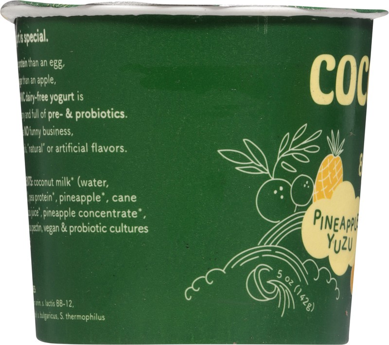 slide 2 of 5, Cocojune Organic Greek-Style Cultured Coconut Pineapple Yuzu Yogurt, 5 oz