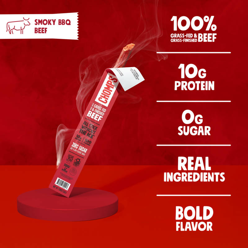 slide 5 of 5, Chomps Smoky Bbq Beef Sticks, 1.15 oz