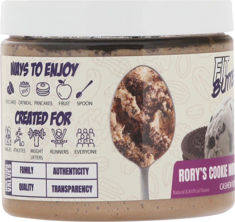 slide 2 of 5, FIt Butters Rory's Cookie Monster Madness Cashew Butter, 16 oz
