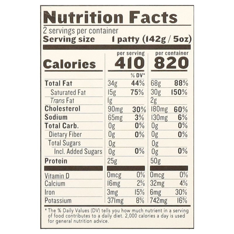 slide 3 of 5, Bison & Beef Patties Gf Iqf, 10 oz