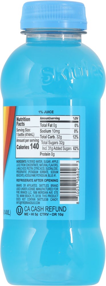 slide 2 of 2, Skittles Tropical Drink 14 fl oz, 14 fl oz