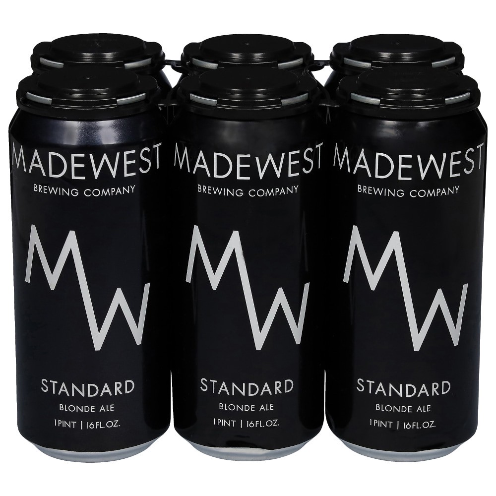 slide 2 of 4, Madewest Brewing Co. Standard Blonde Ale Beer, 6 cans / 16 fl oz