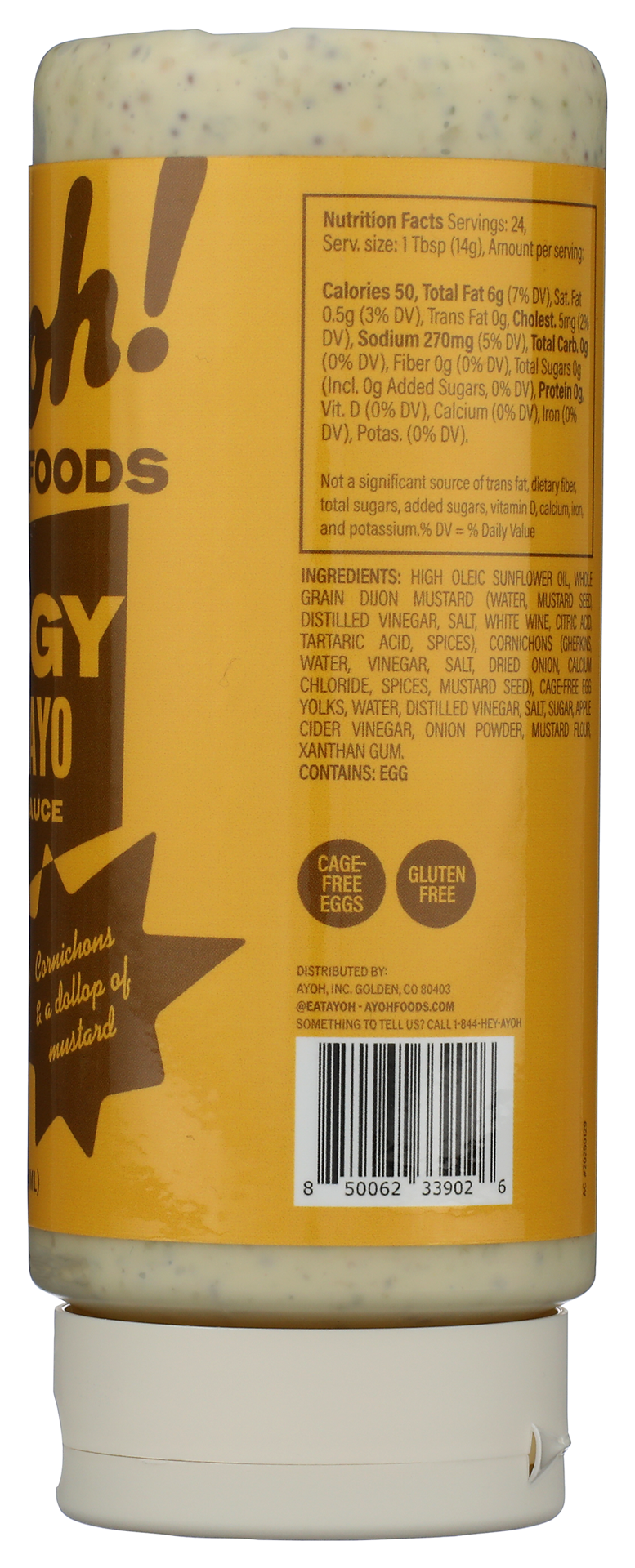 slide 2 of 2, Ayoh Foods Dijonayo Sando Sauce, 12 oz