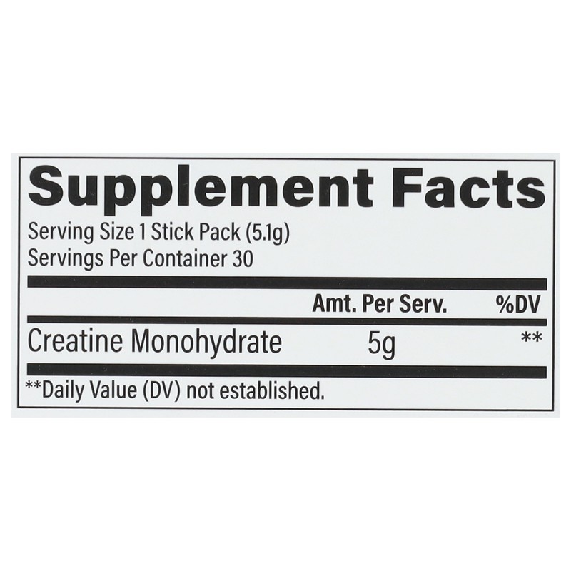 slide 4 of 5, Raw Stick Packs Unflavored Creatine Monohydrate, 30 ct