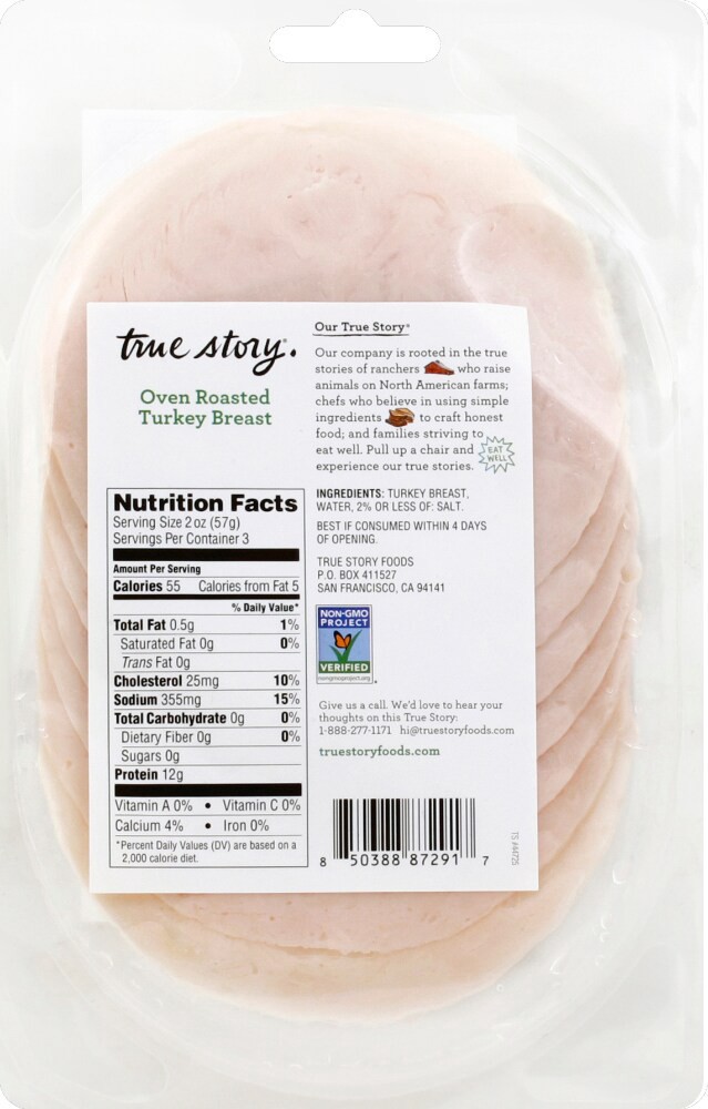 slide 2 of 2, true story Turkey Breast 6 oz, 6 oz