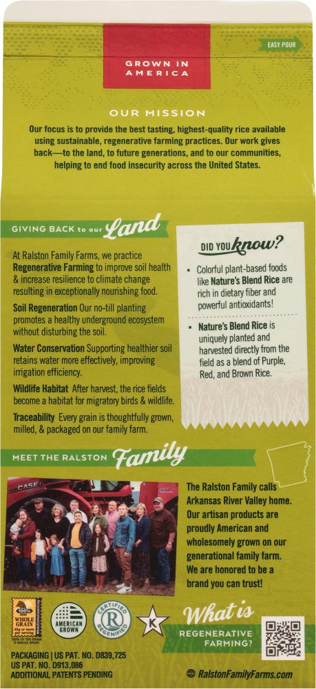 slide 2 of 4, Ralston Family Farms Brown Rice, Nature's Blend, American-Farmed, 24 oz
