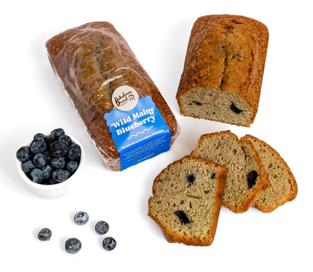 slide 2 of 4, Bakehouse Artisan Wild Maine Blueberry Bread, 14 oz