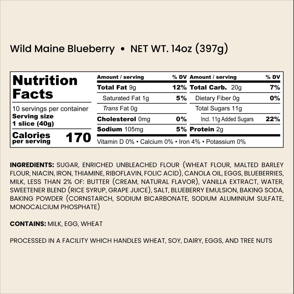 slide 3 of 4, Bakehouse Artisan Wild Maine Blueberry Bread, 14 oz