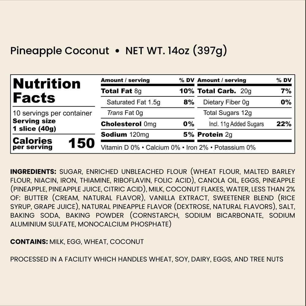 slide 5 of 5, Bakehouse Bread Company Pineapple Coconut Bread, 14 oz