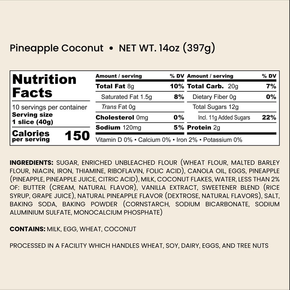 slide 5 of 5, Bakehouse Bread Company Pineapple Coconut Bread, 14 oz