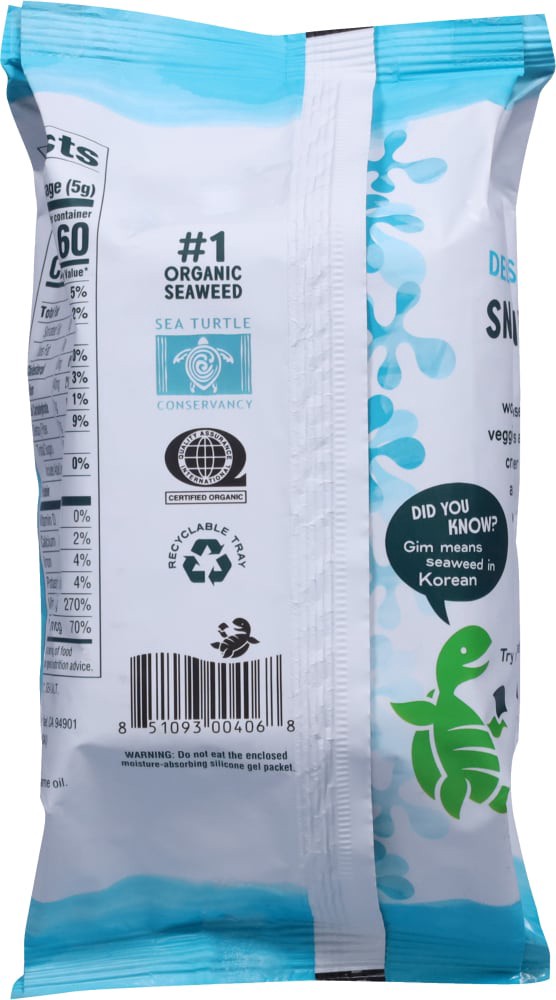 slide 4 of 4, gimme Seaweed Organic Premium Roasted Seaweed Snack, Sea Salt, .35oz, 0.35 oz