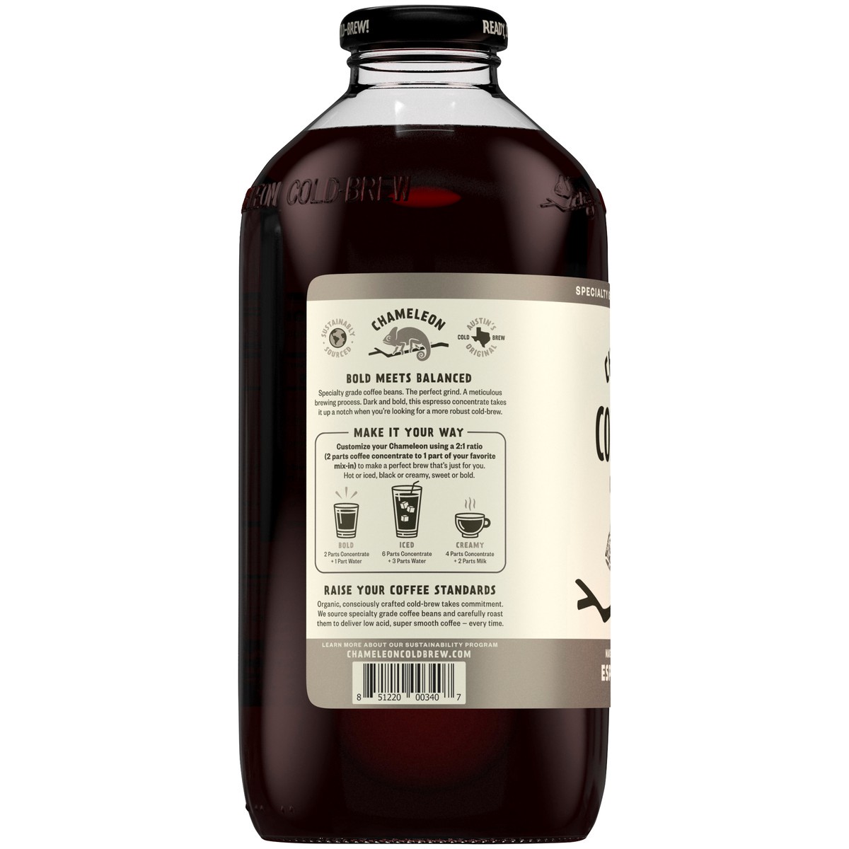 slide 6 of 10, CHAMELEON COLD-BREW Organic Espresso Coffee Concentrate 32 fl. oz. Bottle, 32 fl oz