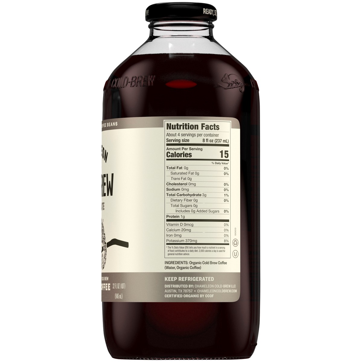 slide 5 of 10, CHAMELEON COLD-BREW Organic Espresso Coffee Concentrate 32 fl. oz. Bottle, 32 fl oz