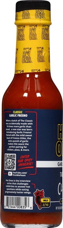 slide 2 of 5, Hot Ones Mild The Classic Garlic Fresno Hot Sauce 5 fl oz, 5 oz