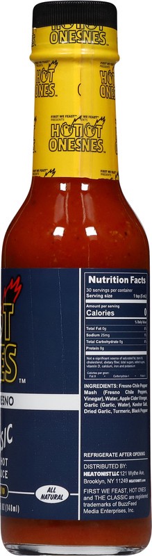 slide 3 of 5, Hot Ones Mild The Classic Garlic Fresno Hot Sauce 5 fl oz, 5 oz
