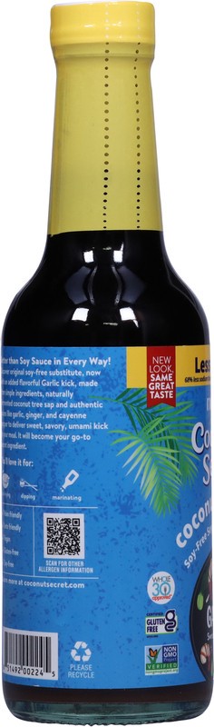 slide 5 of 5, Coconut Secret Soy-Free Sweet & Savory Garlic Sauce 10 fl oz, 10 fl oz