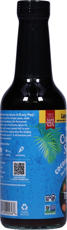 slide 4 of 5, Coconut Secret Soy-Free Less Sodium Teriyaki Sauce 10 fl oz, 10 fl oz
