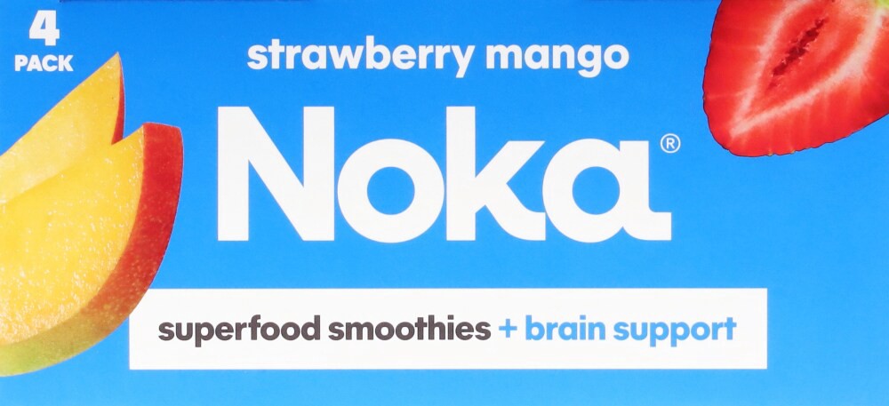 slide 2 of 5, Noka® Strawberry Mango Superfood Smoothies Pouches, 4 ct / 4.22 oz
