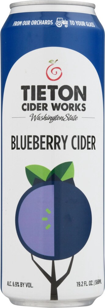 slide 2 of 4, Tieton Cider Works Blueberry Cider, 19.2 fl oz