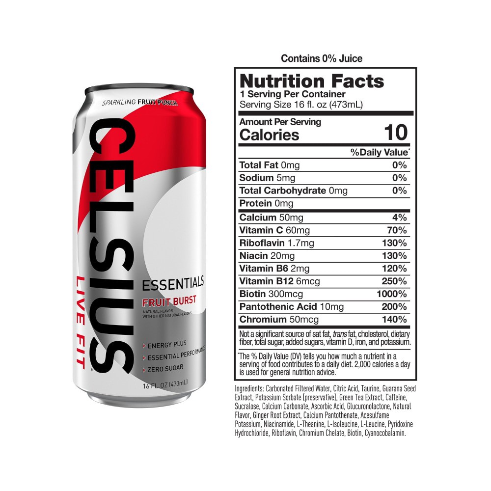 slide 4 of 4, Celsius Essentials Fruit Burst, 16 oz