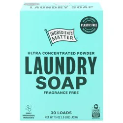 Ingredients Matter Ultra Concentrated Powder Fragrance Free Laundry Soap