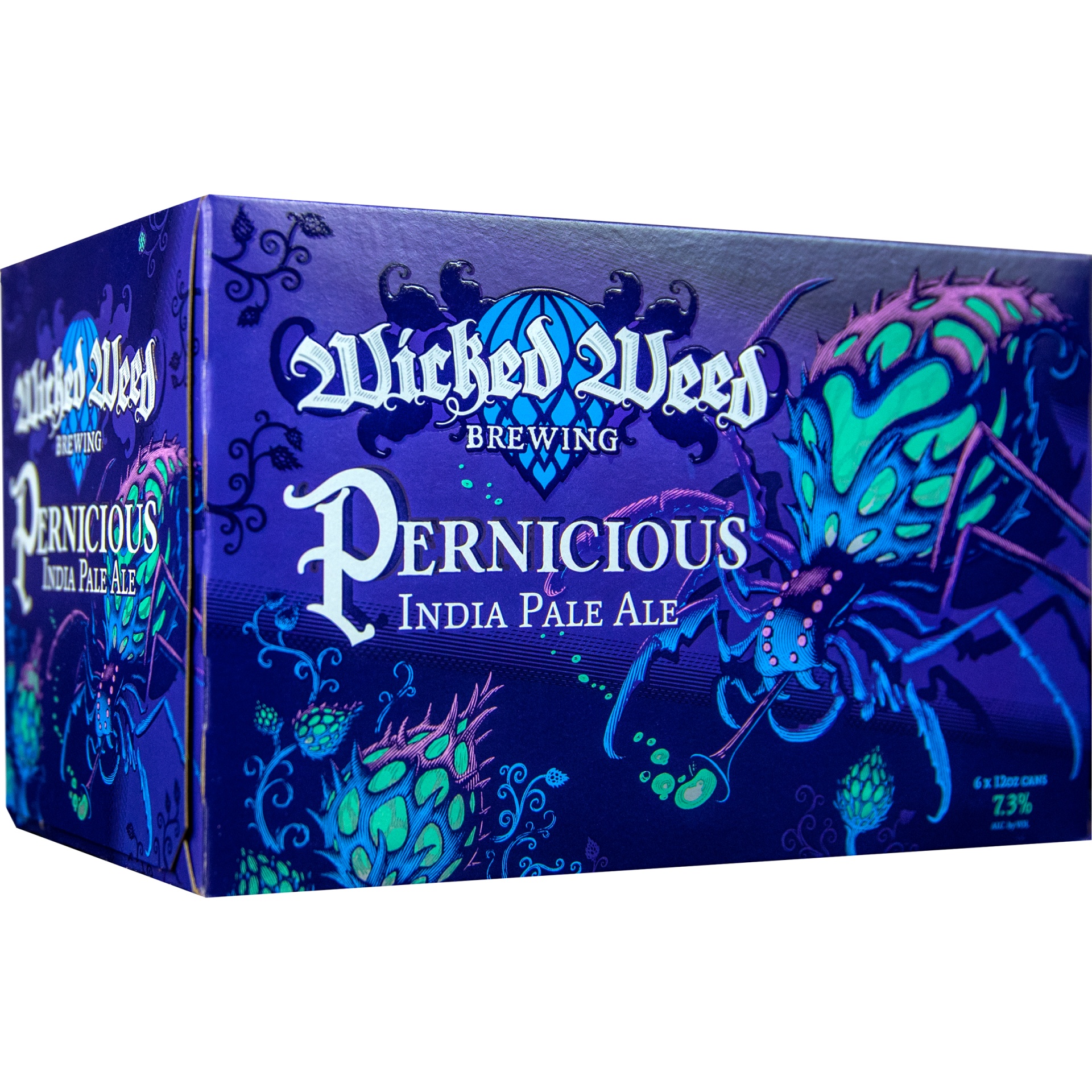 slide 2 of 2, Wicked Weed Brewing Pernicious India Pale Ale Craft Beer, 6 Pack Beer, 12 FL OZ Cans, 6 ct; 12 oz