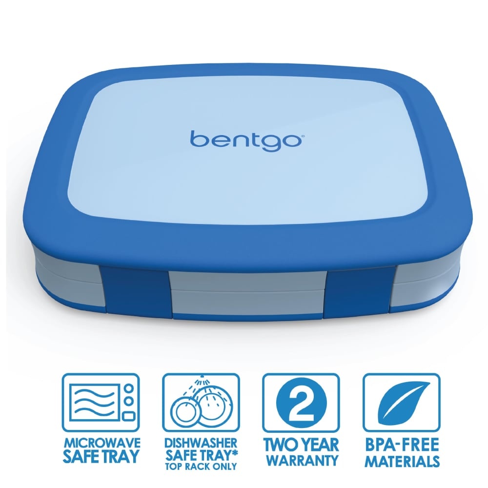 slide 1 of 4, Bentgo Kids Leak Proof Chidren's Lunch Box - Blue, 1 ct
