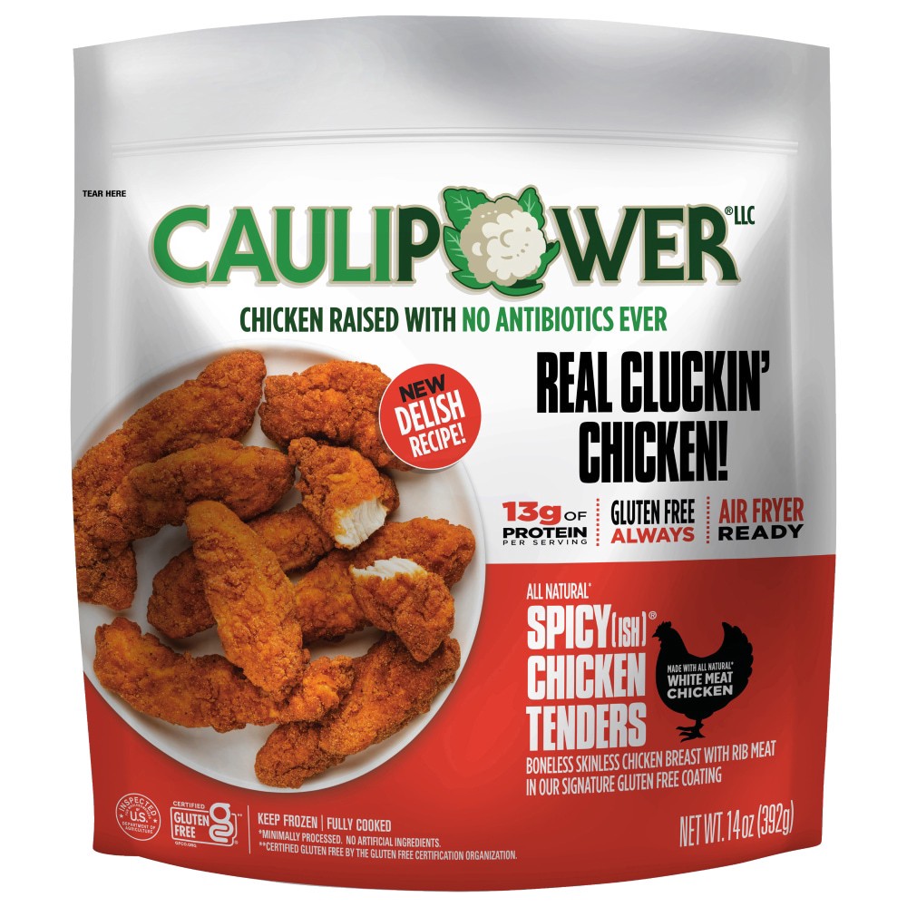 slide 2 of 2, CAULIPOWER All Natural Spicy Chicken Tenders, 14 oz, 14 oz