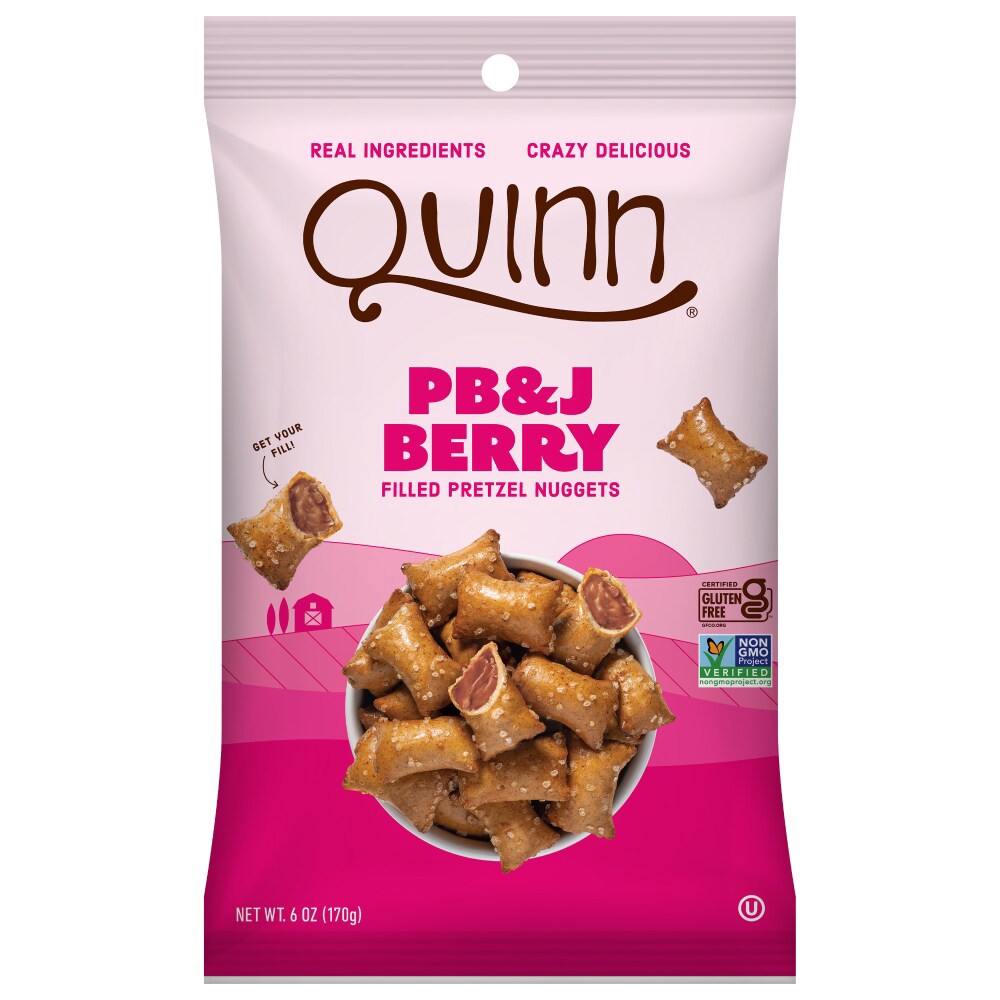 slide 2 of 3, Quinn Peanut Butter Jelly Filled Pretzel Nugget, 6 oz