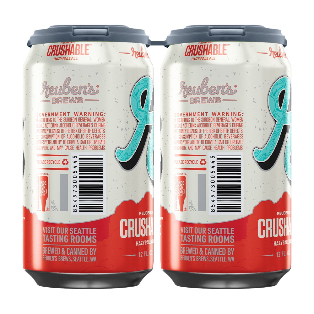 slide 2 of 3, Reuben's Brews Reubens Crushable Hazy Pale Ale Can, 6 ct; 12 fl oz