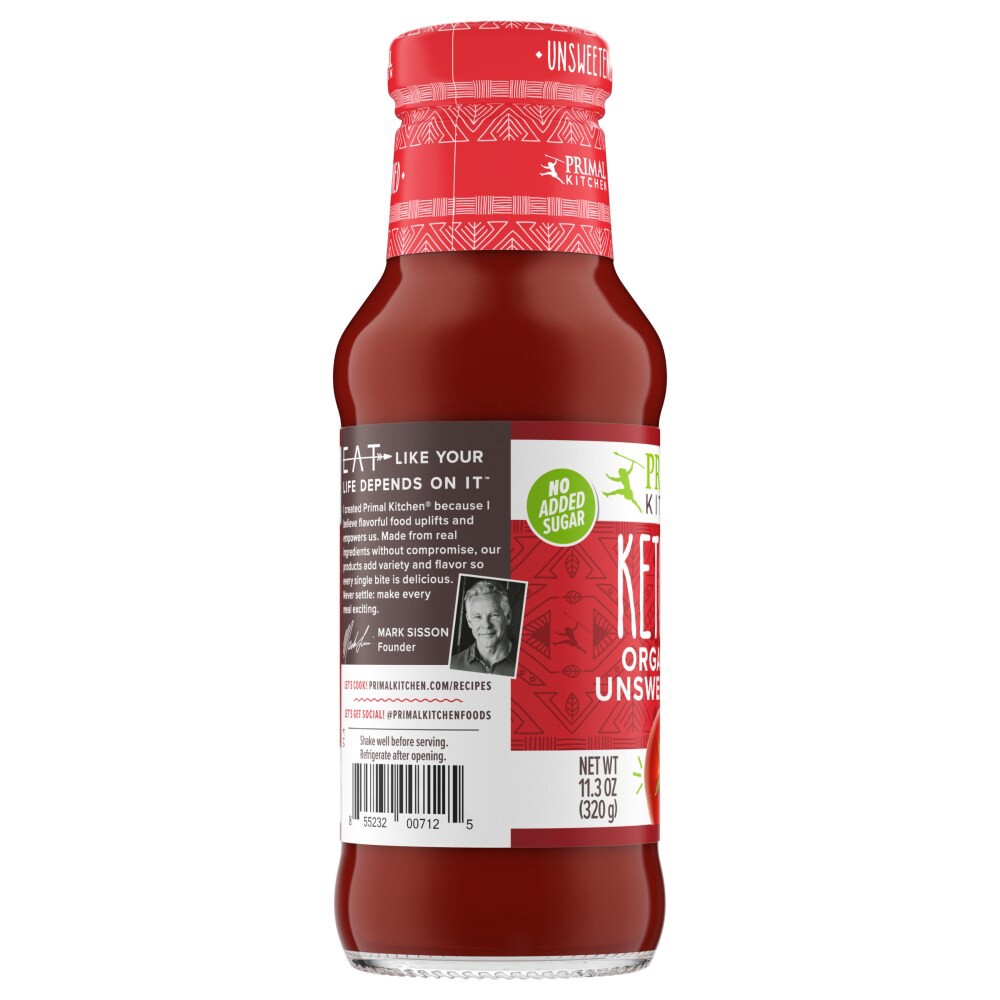 slide 4 of 6, Primal Kitchen Organic and Unsweetened Ketchup 11.3 oz, 11.3 oz